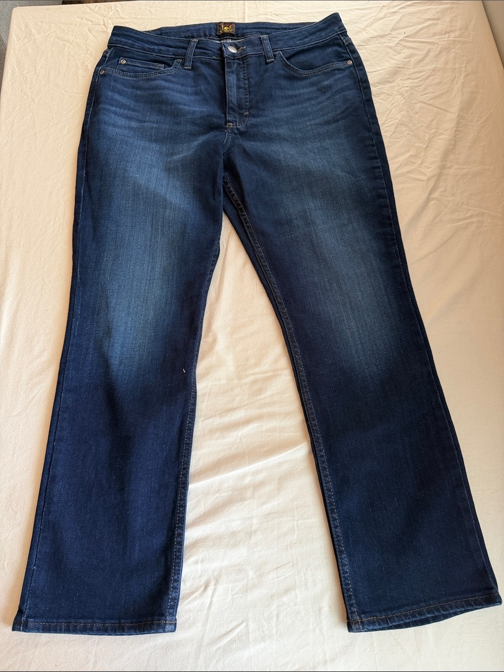Lee Women's Straight Jeans in Dark Blue Wash